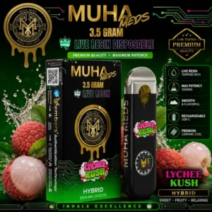 Muha Meds Lychee Kush Live Resin All-In-One - 3.5 Gram