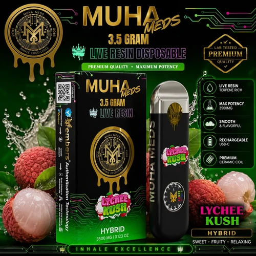 Muha Meds Lychee Kush Live Resin All-In-One - 3.5 Gram