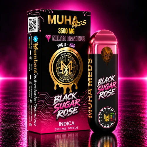 Muha Meds Black Sugar Rose Live Resin All-In-One - 3.5 Gram
